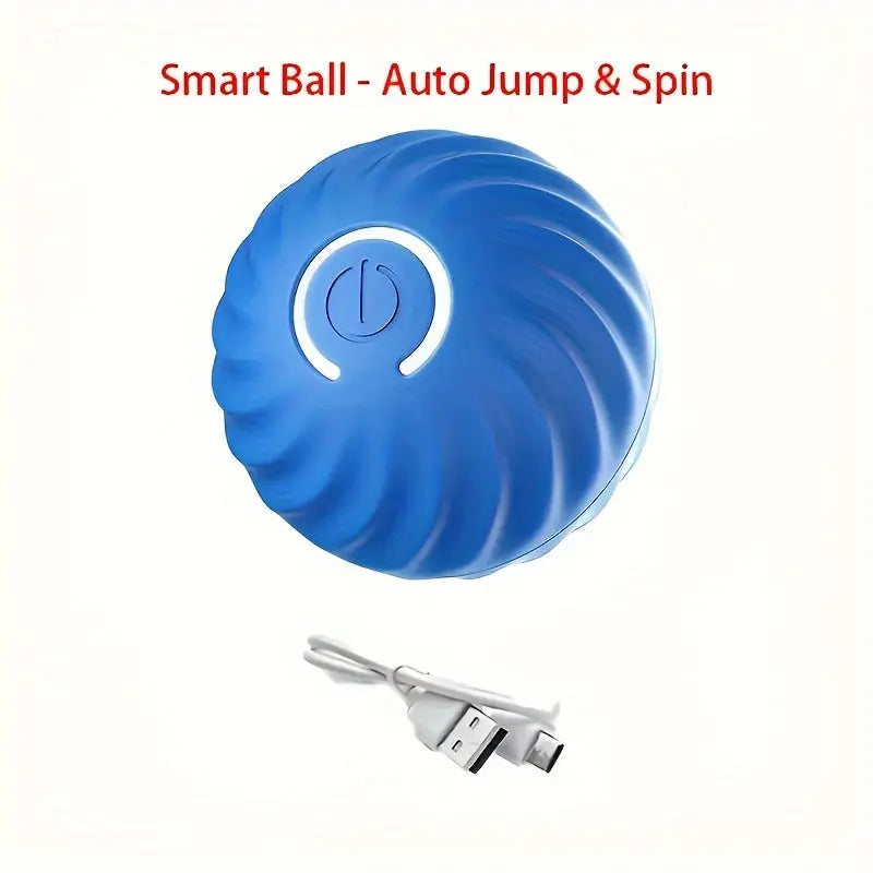 1pc Automatic Rolling Ball Toy, Durable Dog Chew Ball Toy, Pet Grinding Teeth Toy Gravity Jumping Ball Toy For Dog Interactive Supplies - The Gadget Guy