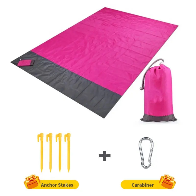 2x2.1m Waterproof Pocket Beach Blanket Folding Camping Mat Mattress Portable Lightweight Mat Outdoor Picnic Mat Sand Beach Mat - The Gadget Guy