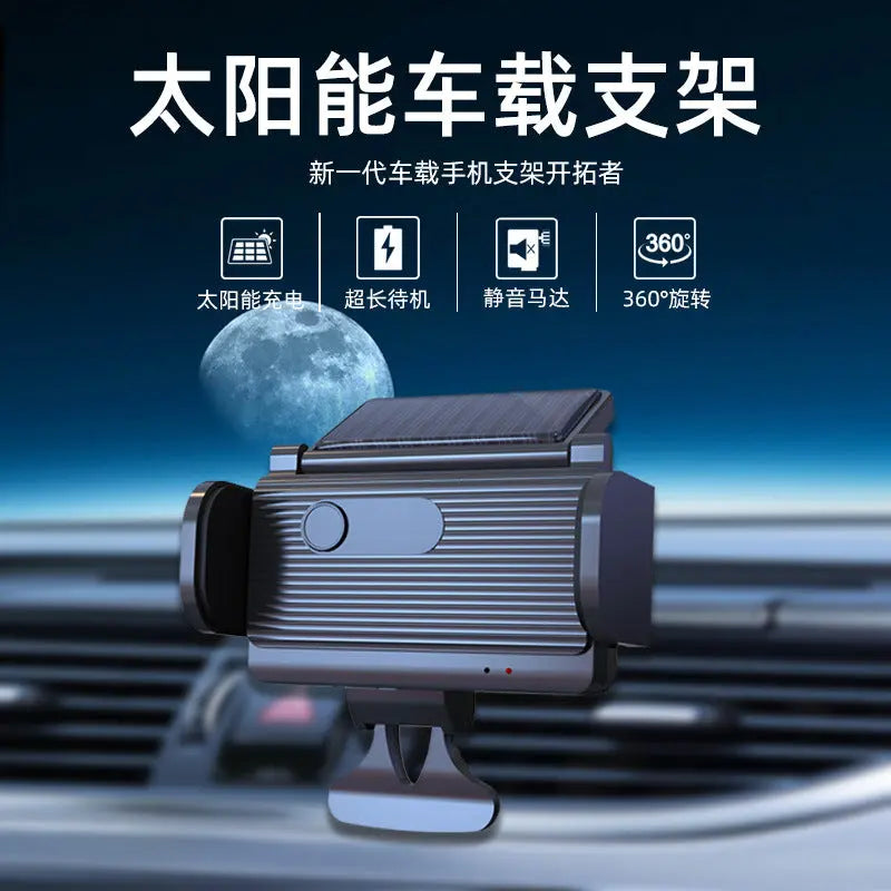 H30 Solar-Powered Automatic Induction Car Navigation Mobile Phone Bracket The Gadget Guy