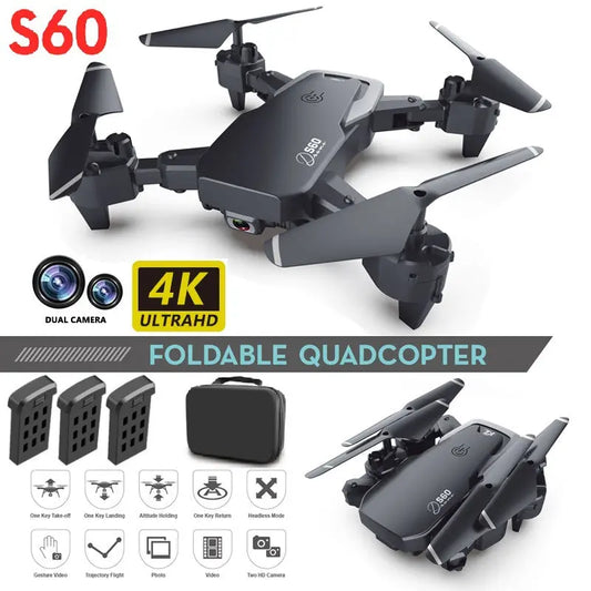 High-quality Foldable Drone with HD Dual Camera and Long Flight Time - Perfect for Aerial Photography and Cross-border Toy Use The Gadget Guy