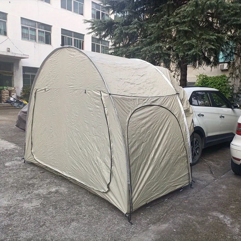 Quick-Opening Outdoor Camping Car Rear Tent - Sunshade Rainproof Car Awning for Self-Driving Expeditions - The Gadget Guy