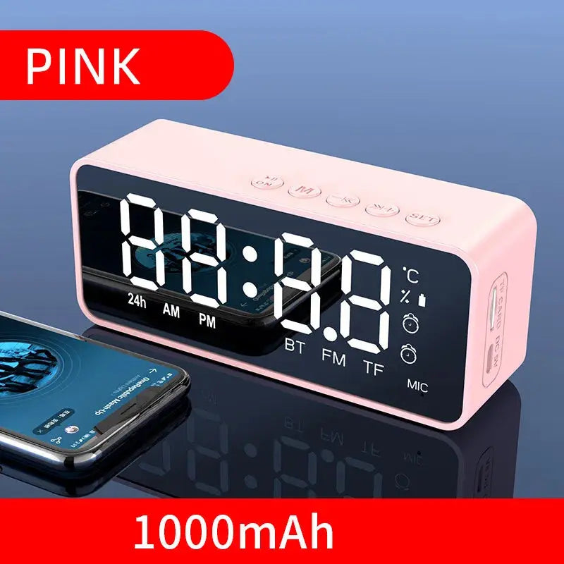 Wireless Bluetooth Speaker Small Mini Alarm Clock Portable Cannon Mini Voice Broadcast the Card Instert Vehicular Audio System My Store