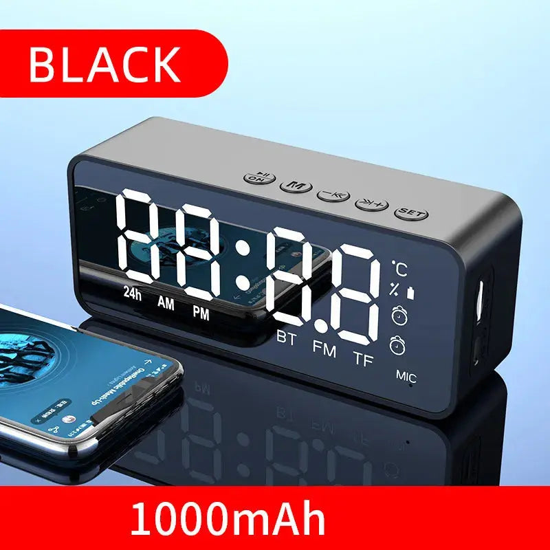 Wireless Bluetooth Speaker Small Mini Alarm Clock Portable Cannon Mini Voice Broadcast the Card Instert Vehicular Audio System My Store